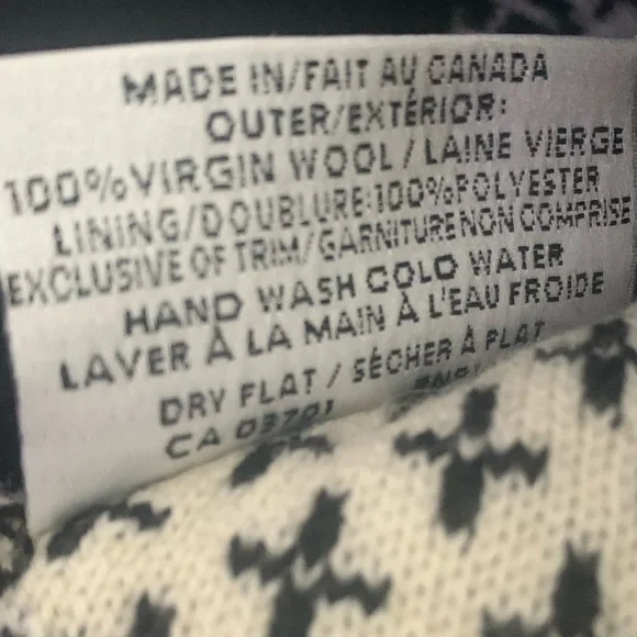 Merkley Headgear 💯 Warm Virgin Wool Patterned Beanie - Picture 4 of 5